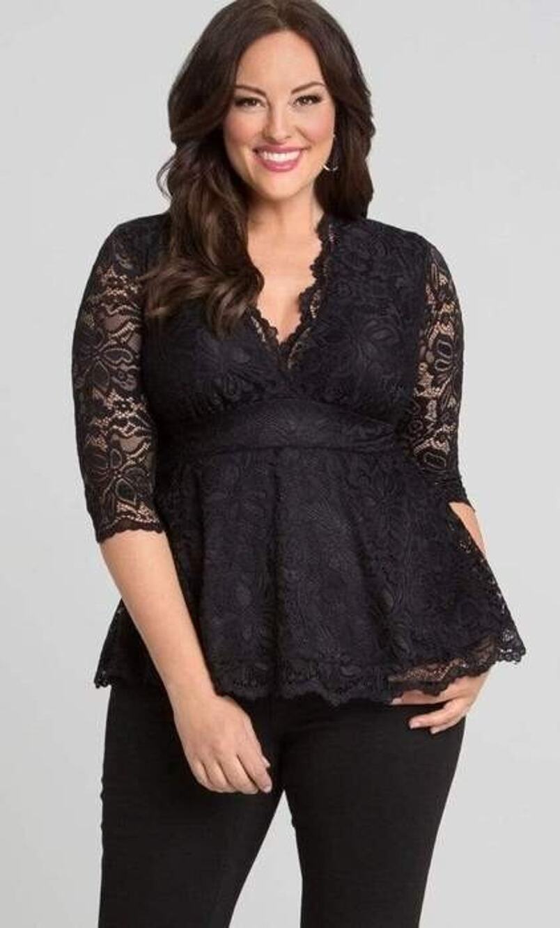 Kiyonna Linden Lace Top Plus Size 2X Whimsigoth Romantic Empire Waistline Party